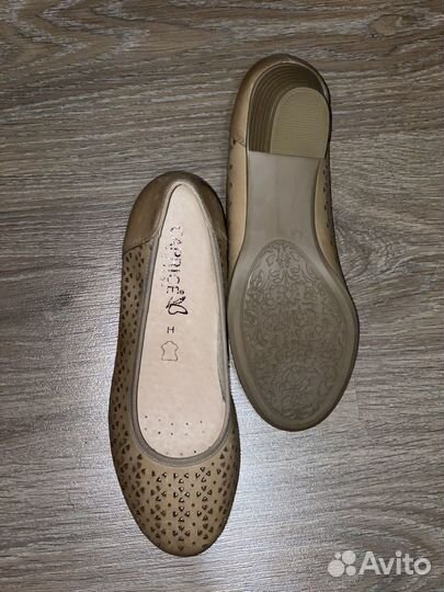 Кожаные туфли женские летние 37 размер