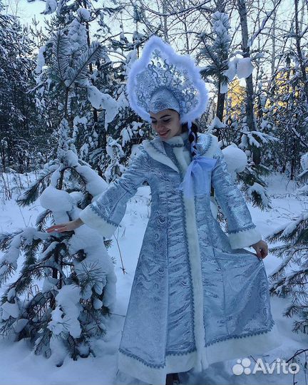 Кокошник для Снегурочки, парик Снегурочки