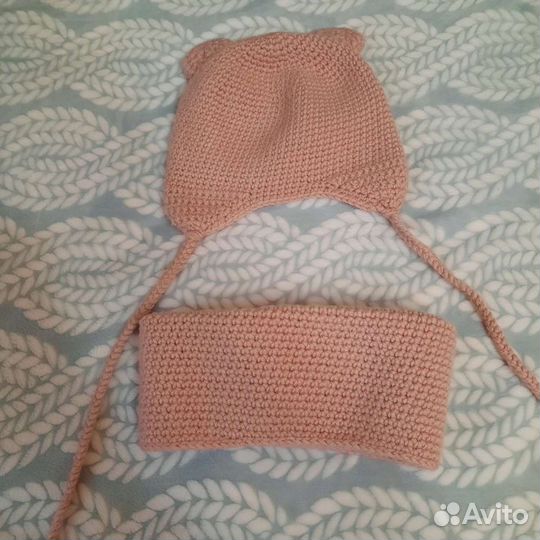 Комплект шапка и снуд для девочки