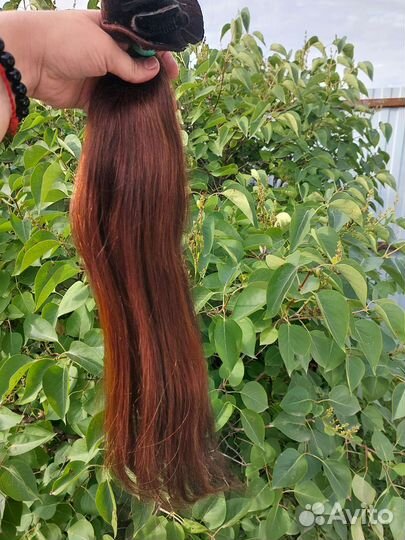 Натуральные волосы на заколках