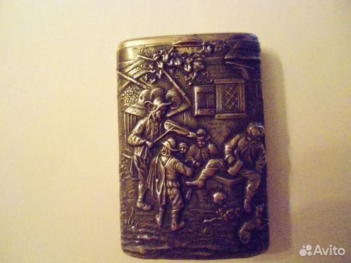 Старинная,серебрянная спичечница 900 пробы