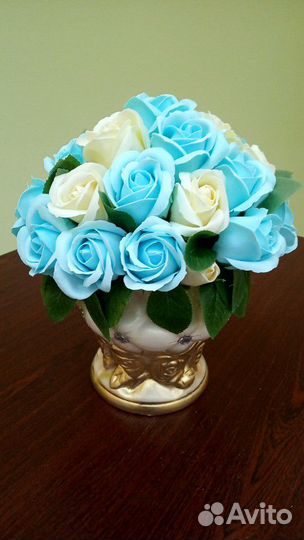 Букет из мыльных роз