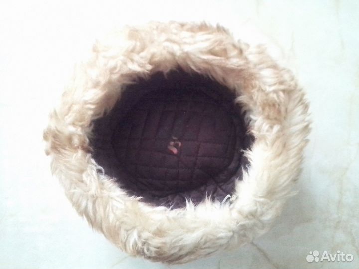 Шапка зимняя мутон+ замша