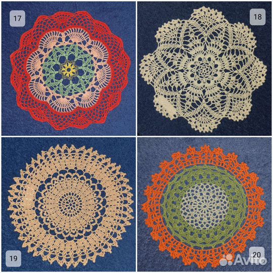 Салфетка-скатерть, ручная работа