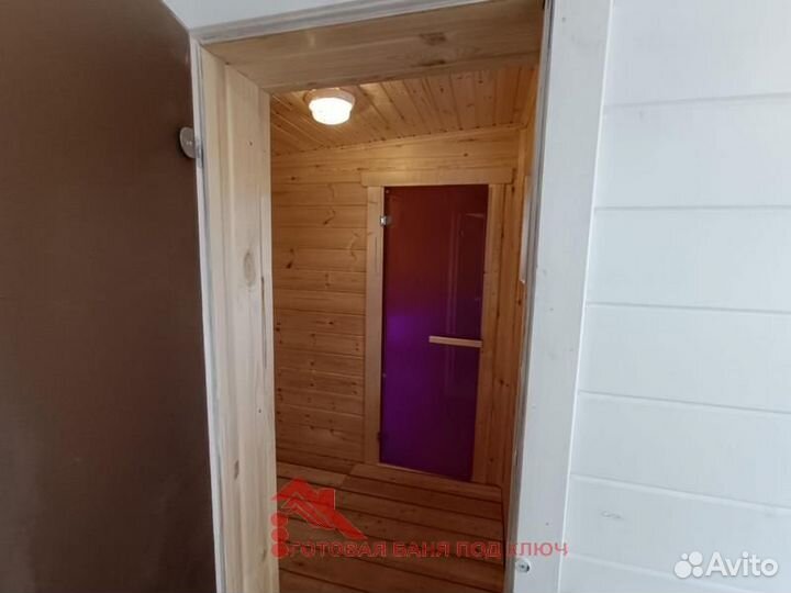 Модульная баня с террасой