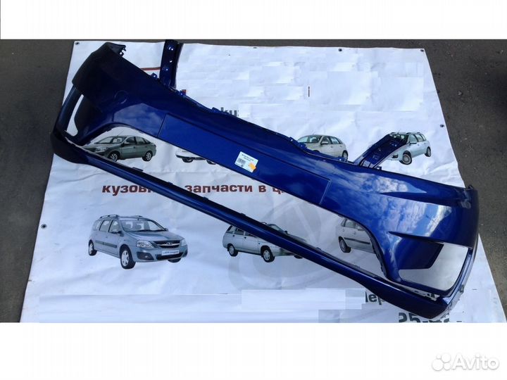 Бампер передний Киа Рио Синий перламутр WGM