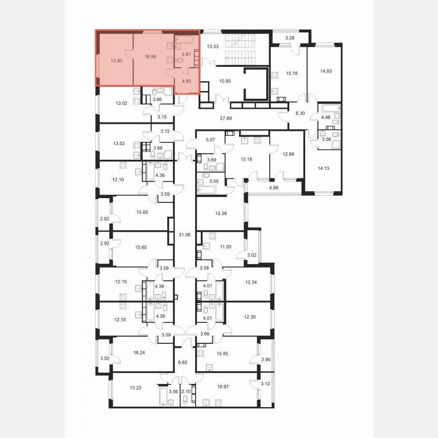 1-к. квартира, 41,4 м², 9/9 эт.