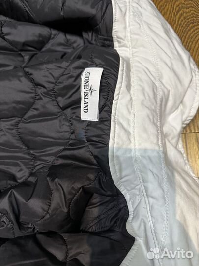 Пуховый плащ stone island новый