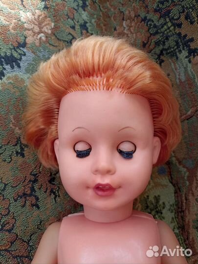 Редкая кукла ГДР 60 см с зубками Демуза Пуппен