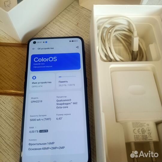 OPPO A74, 4/128 ГБ
