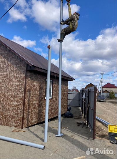 Винтовые сваи с монтажом