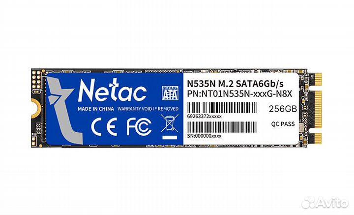 256 гб SSD M.2 накопитель Netac N535N (NT01N535N-2