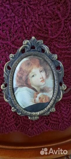 Картина шелкография в бронзе