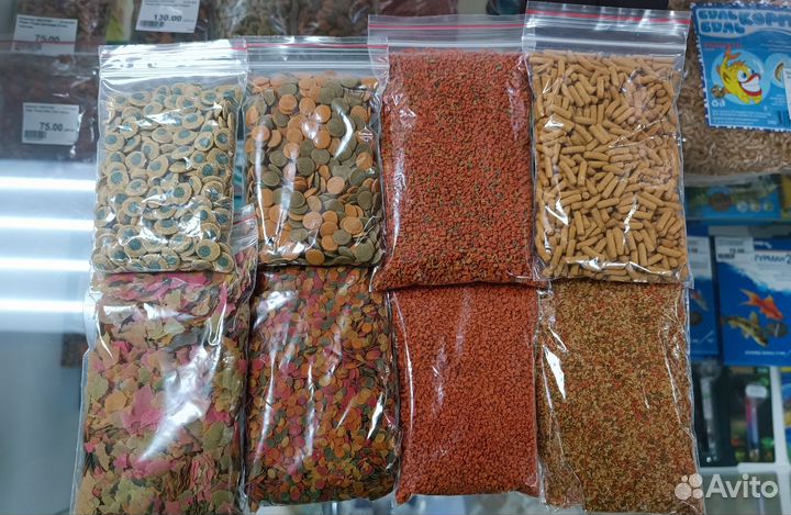 Корм для рыб, аквариумные рыбки, растения