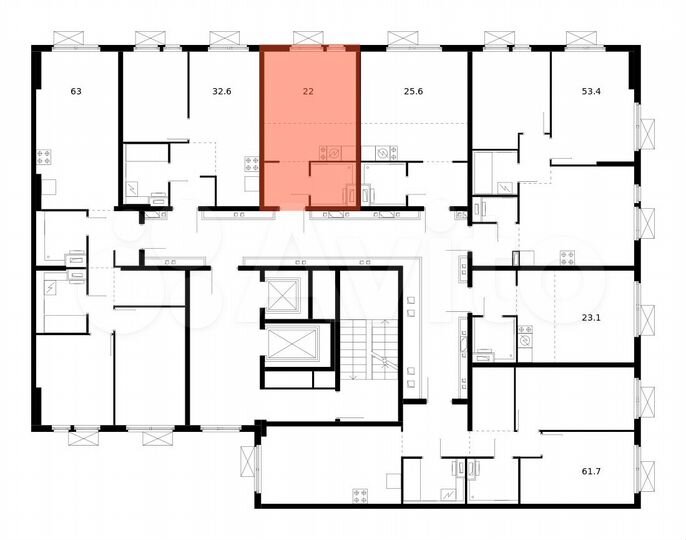 Квартира-студия, 22 м², 13/14 эт.