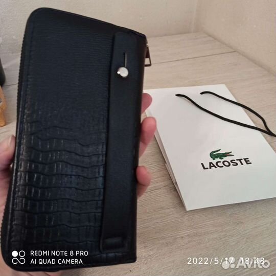 Кошелек мужской lacoste. Экокожа