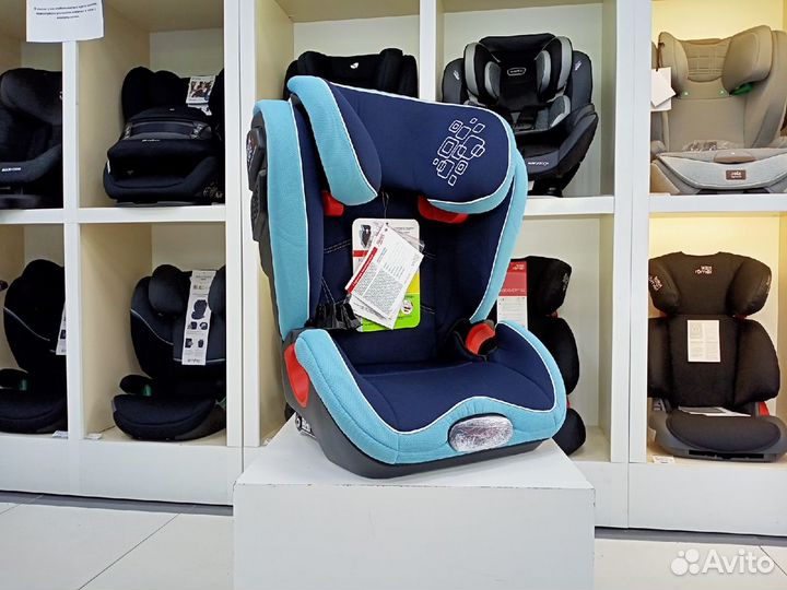 Автокресло 3-12лет изофикс Siger Олимп Blue