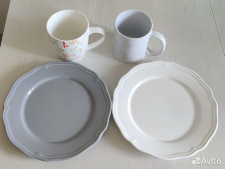 Блюдце поддон и кружка цветочный горшок