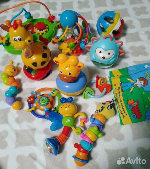 Погремушки, грызунки, очень много, цены разные