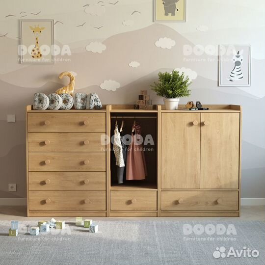 Комплект детской мебели Normik гардероб комод шкаф