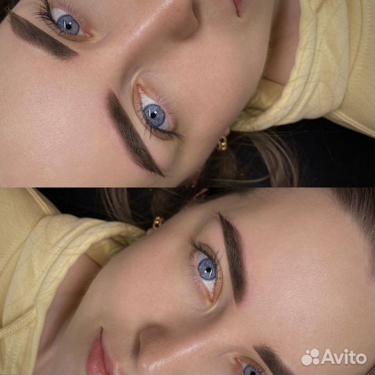 Модель на перманент бровей и губ