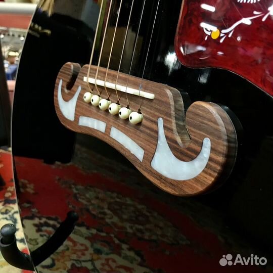 Электроакустическая гитара Epiphone EJ-200CE Black