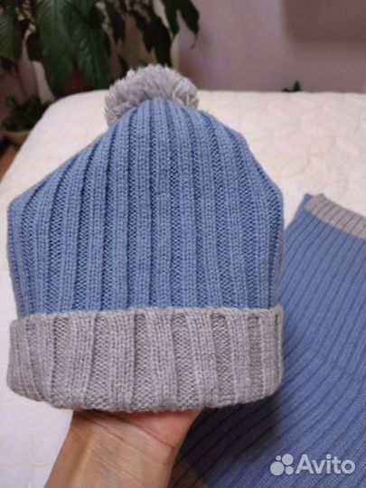 Комплект шапка и шарф для мальчика на 4 года