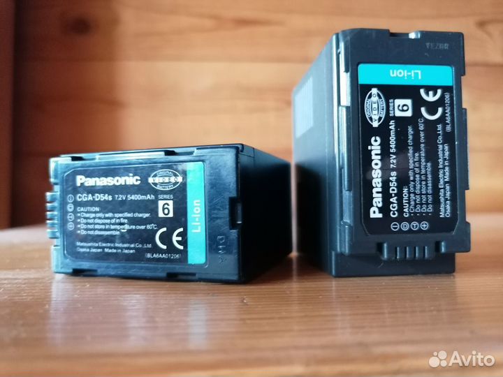 Аккумуляторы Panasonic CGA-D54s, Япония