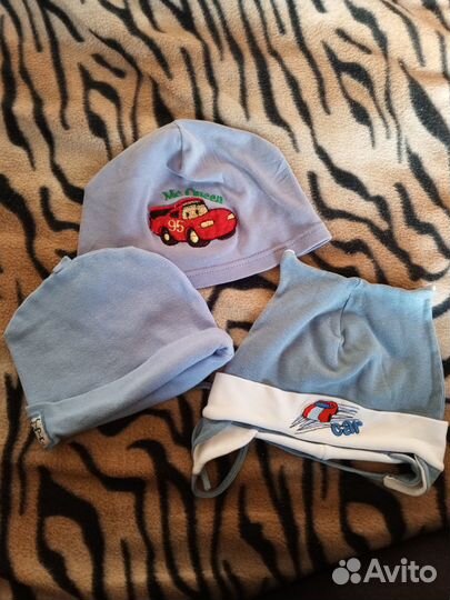 Шапки на мальчика пакетом 3 шт на р. 44 и 46-48