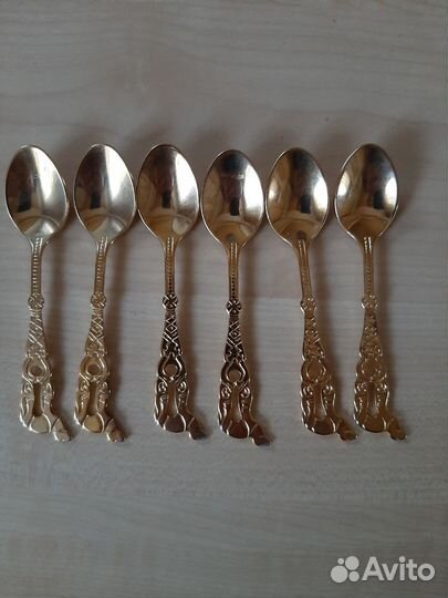 Ложки позолоченные СССР 6шт