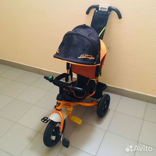 Детский трехколесный велосипед коляска