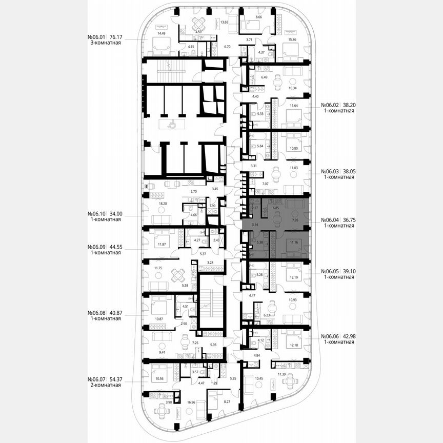 1-к. квартира, 36,8 м², 6/49 эт.