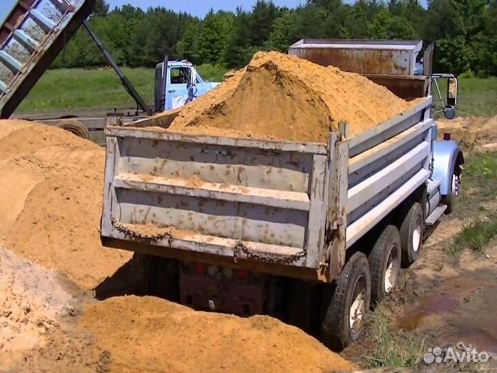 Песок \ Щебень намывной с доставкой от трех кубов