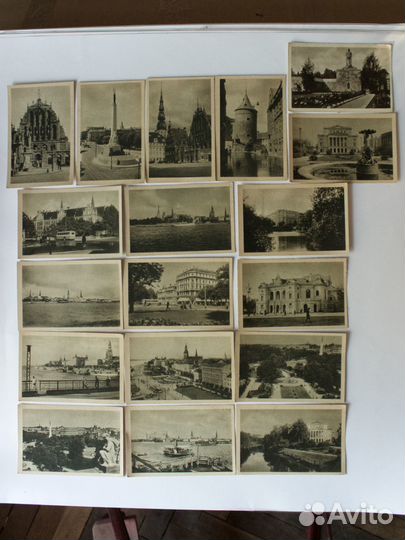 Почтовые карточки с видами Риги, чистые, 18 шт