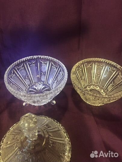 Конфетницы хрустальные на ножках
