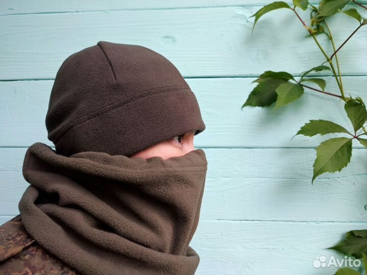 Шапка флисовая двухслойная