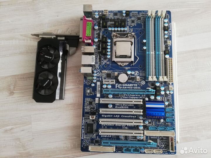 Материнская плата с процессором i3 и видеокартой