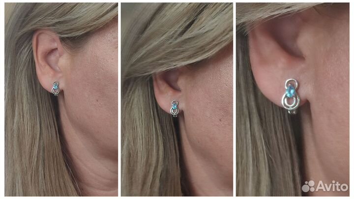 Комплект с топазами 1,85 ct, 18 р-р, 5,95 гр, 925