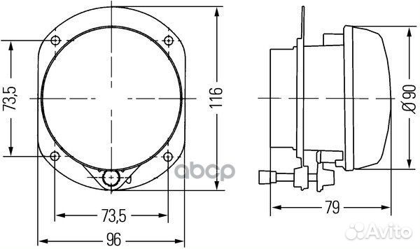 Противотуманная фара - автомобиля - 12V 1N00085