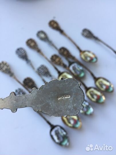 Ложки сувенирные Чехословакия эмаль