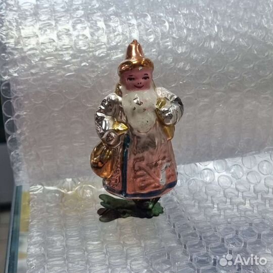 Ёлочная игрушка СССР на прищепке Дед мороз