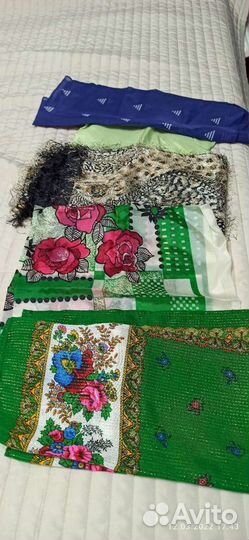 Шапка норковая женская, платки