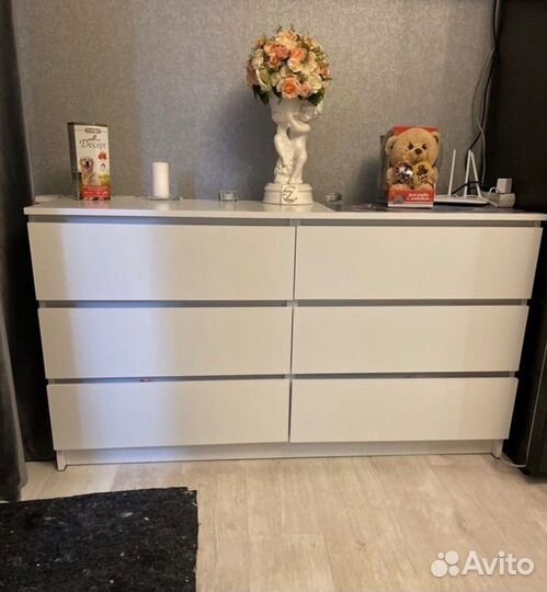 Комод широкий, комод бу, комод белый