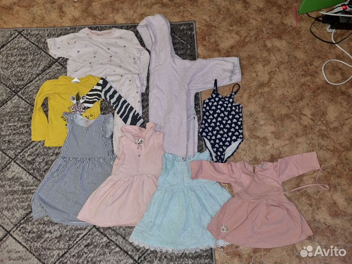 Вещи пакетом для девочки 86-98бронь