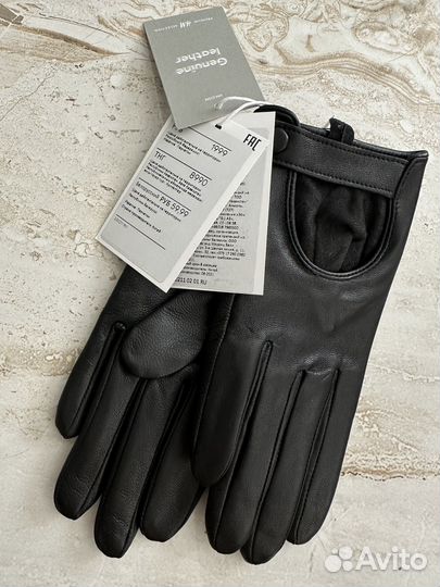 Перчатки женские кожаные новые