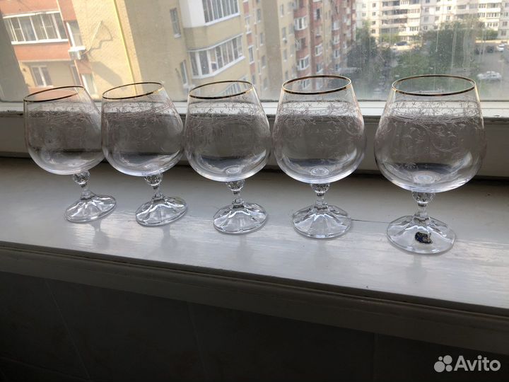 Хрустальные бокалы Bohemia