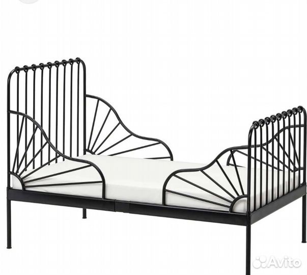 Растущая кровать IKEA Minnen,черный,85/205