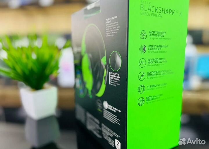 Проводная гарнитура Razer Blackshark V2 X зеленые
