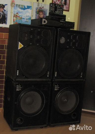 Колонки 2160-4320W 15Pro Усилитель Микшер Микрофон