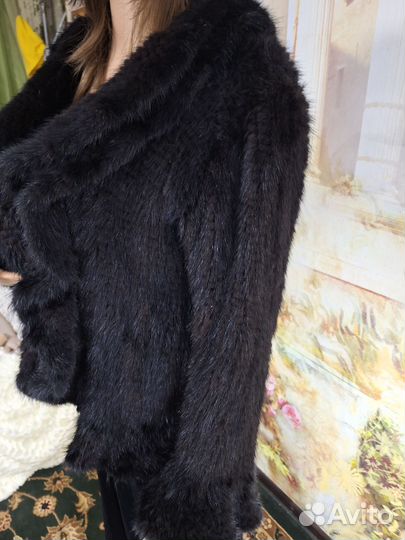 Шуба из норки вязанка 44 46 48